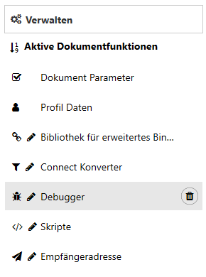 Debugger Position in einer Vorlage